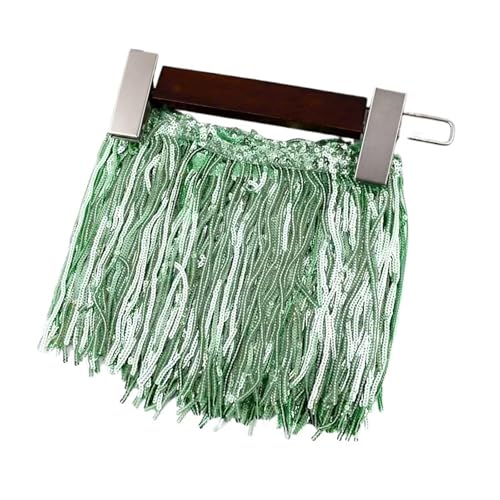 Quasten-Nähborte 17 cm, Pailletten, Fransenquaste, Spitze, Bühnenkleidungsvorhang, Dekoration, Fransen für Kleider, Kleidung, Nähzubehör für lateinamerikanische Kleider, Farbe: 01,17 cm, 6 m von GMVZGQW