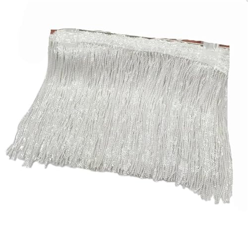 Quasten-Nähborte 17 cm, Pailletten, Fransenquaste, Spitze, Bühnenkleidungsvorhang, Dekoration, Fransen für Kleider, Kleidung, Nähzubehör für lateinamerikanische Kleider, Farbe: 09,17 cm, 2 m von GMVZGQW