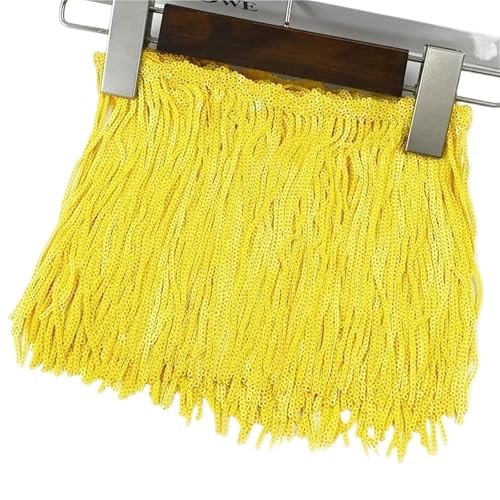 Quasten-Nähborte 17 cm, Pailletten, Fransenquaste, Spitze, Bühnenkleidungsvorhang, Dekoration, Fransen für Kleider, Kleidung, Nähzubehör für lateinamerikanische Kleider, Farbe: 17,17 cm, 4 m von GMVZGQW