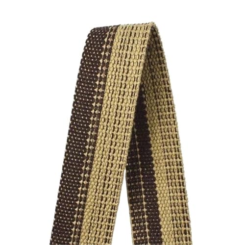 Ramie-Gurtband, 1/2/3/4/5 m, Baumwolle, für Rucksack, Tasche, Gürtel, Bänder, DIY, Nähen, Schrägband, Bekleidungszubehör für Heimwerker (Kaffeefarben, 30 mm, 3,0 m) von GMVZGQW