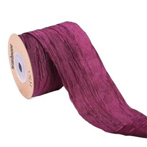 Satin-Rüschenbordüre, 45–50 mm, traumhafte Farbe, plissiert, Schleifen, Haar-Accessoires, Material, handgefertigt, Carfts Geschenk, Satin-Rüschenborte (Farbe 55) von GMVZGQW