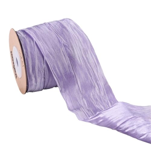 Satin-Rüschenbordüre, 45–50 mm, traumhafte Farbe, plissiert, Schleifen, Haar-Accessoires, Material, handgefertigt, Carfts Geschenk, Satin-Rüschenborte (Farbe 65) von GMVZGQW