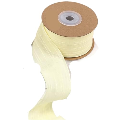 Satin-Rüschenborte, 25 mm, 38 mm, solides Sprungpunkt-/Chiffon-/Plissee-Band, Schleifen, Haar-Accessoires, Material, handgefertigt, Carfts, Geschenk, Satin-Rüschenborte (Farbe B, 35 mm, 9,5 m) von GMVZGQW
