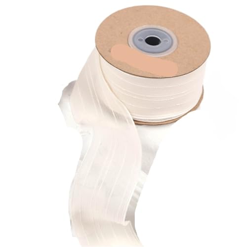 Satin-Rüschenborte, 25 mm, 38 mm, solides Sprungpunkt-/Chiffon-/Plissee-Band, Schleifen, Haar-Accessoires, Material, handgefertigt, Carfts, Geschenk, Satin-Rüschenborte (Farbe D, 35 mm, 9,5 m) von GMVZGQW