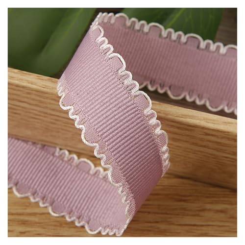 Satin-Rüschenborte, 9,1 m, Ripsband für DIY, Handwerk, Kopfbedeckung, Karten, Geschenke, Dekoration, Verpackung, Kleidung, Nähen, Materialien, Satin-Rüschenborte (Hellviolett, 16 mm) von GMVZGQW