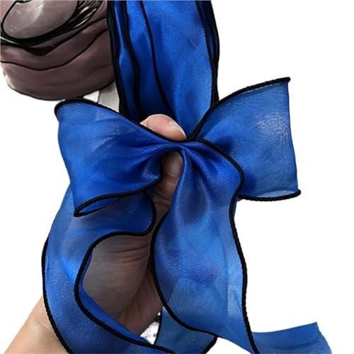 Satin-Rüschenborte, Gazeband, einfarbig, doppellagig, handgefertigt, Fliege, Materialien, Breite: 55 mm, Satin-Rüschenborte (Farbe B, 9,1 m) von GMVZGQW