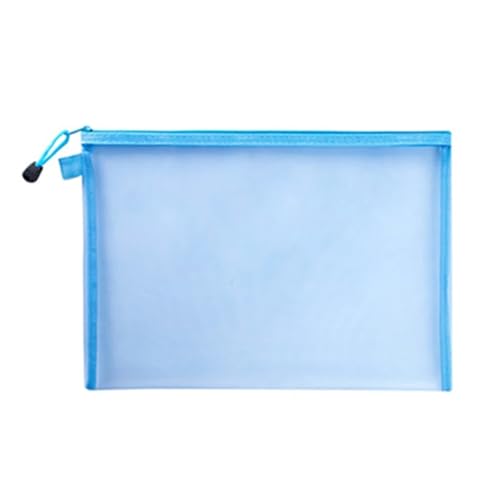 Transparente wasserdichte Netztaschen mit Reißverschluss, A4-Format, für Schul- und Bürobedarf, Reise-Organizer (Rot, A5, 23,5 x 17 cm) von GMVZGQW