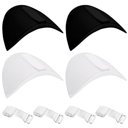 2 Paar Schulterpolster Damen Schulterpolster Selbsthaftend Schulterpolster Herren Shoulder Pads Wiederverwendbar Weiche Schwamm-Schulterpolster Für Unisex Blazer Kleidung Nähzubehör (Schwarz, Weiß) 2 Paar Schulterpolster Damen Schulterpolster Selbsthaftend Schulterpolster Herren Shoulder Pads Wiederverwendbar Weiche Schwamm-Schulterpolster Für Unisex Blazer Kleidung Nähzubehör (Schwarz, Weiß) von GMXJGZ