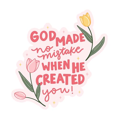 Aufnäher mit Aufschrift "God Made No Mistake When He Created You", 7,6 cm, christlicher, religiöser Jesus, Bibelvers, Blumen, zum Aufbügeln/Aufnähen, Stickerei, Stoffapplikation für Trucker, Hüte Aufnäher mit Aufschrift "God Made No Mistake When He Created You", 7,6 cm, christlicher, religiöser Jesus, Bibelvers, Blumen, zum Aufbügeln/Aufnähen, Stickerei, Stoffapplikation für Trucker, Hüte von GNAART
