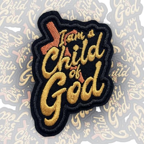 Aufnäher mit Aufschrift "I Am A Child of God", 7,6 cm, lustiges Kreuz, christlich, Jesus, Bibelvers, Humor, zum Aufbügeln oder Aufnähen, Stickerei, Stoffapplikation für Trucker, Hüte, Kleidung Aufnäher mit Aufschrift "I Am A Child of God", 7,6 cm, lustiges Kreuz, christlich, Jesus, Bibelvers, Humor, zum Aufbügeln oder Aufnähen, Stickerei, Stoffapplikation für Trucker, Hüte, Kleidung von GNAART