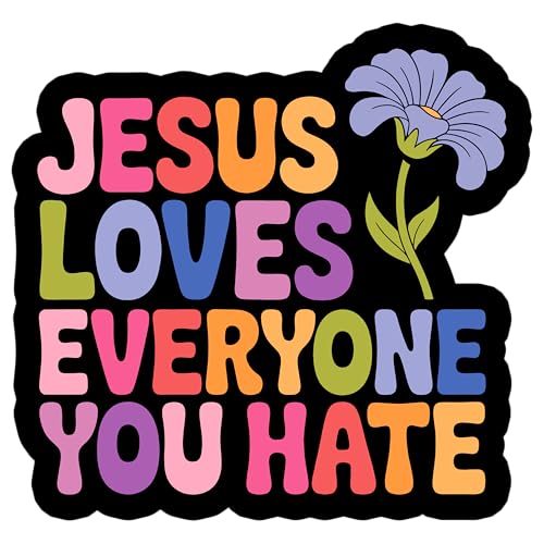 Aufnäher mit Aufschrift "Jesus Loves Everyone You Hate", 7,6 cm, Jesus Bibelvers, religiös, katholisches Vertrauen in Gott, zum Aufbügeln oder Aufnähen, Stickerei, Stoffapplikation für Trucker, Hüte Aufnäher mit Aufschrift "Jesus Loves Everyone You Hate", 7,6 cm, Jesus Bibelvers, religiös, katholisches Vertrauen in Gott, zum Aufbügeln oder Aufnähen, Stickerei, Stoffapplikation für Trucker, Hüte von GNAART