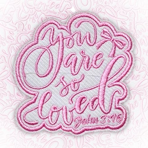 Aufnäher mit Aufschrift "You are So Loved John", 7,6 cm, christlicher, religiöser Jesus, Bibelvers zum Aufbügeln/Aufnähen, Stickerei, Stoffapplikation für Trucker, Hüte, Kleidung, Rucksack, Aufnäher mit Aufschrift "You are So Loved John", 7,6 cm, christlicher, religiöser Jesus, Bibelvers zum Aufbügeln/Aufnähen, Stickerei, Stoffapplikation für Trucker, Hüte, Kleidung, Rucksack, von GNAART