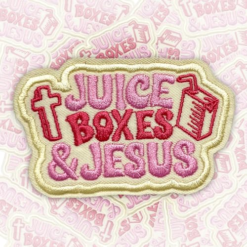 Juice Boxes Jesus-Aufnäher, 7,6 cm, lustiges Kreuz, christlich, religiös, Bibelvers, Humor, zum Aufbügeln oder Aufnähen, Stickerei, Stoffapplikation für Trucker, Hüte, Kleidung, Rucksack, DIY-Zubehör Juice Boxes Jesus-Aufnäher, 7,6 cm, lustiges Kreuz, christlich, religiös, Bibelvers, Humor, zum Aufbügeln oder Aufnähen, Stickerei, Stoffapplikation für Trucker, Hüte, Kleidung, Rucksack, DIY-Zubehör von GNAART