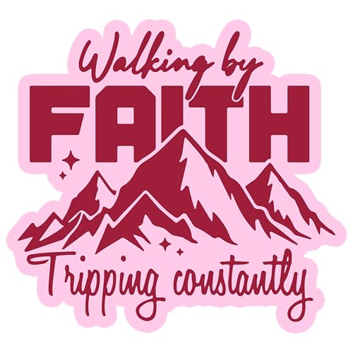 Walking by Faith Tripping Constantly Patch 7,6 cm, lustiger Berg, christliche Bibel-Inspiration, Humor, zum Aufbügeln oder Aufnähen, Stickerei, Stoffapplikation für Trucker, Hüte, Kleidung, Rucksack von GNAART