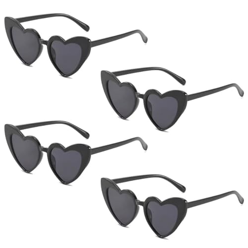 GNHG Herz Sonnenbrille, Weinsamkeit Hippie Gläser, Retro Kostüm Brille für Kinder Herren Damen 60er 70er 80er 90er Party Hippie Chic, Kleid Accessoires 4 Stück GNHG Herz Sonnenbrille, Weinsamkeit Hippie Gläser, Retro Kostüm Brille für Kinder Herren Damen 60er 70er 80er 90er Party Hippie Chic, Kleid Accessoires 4 Stück von GNHG