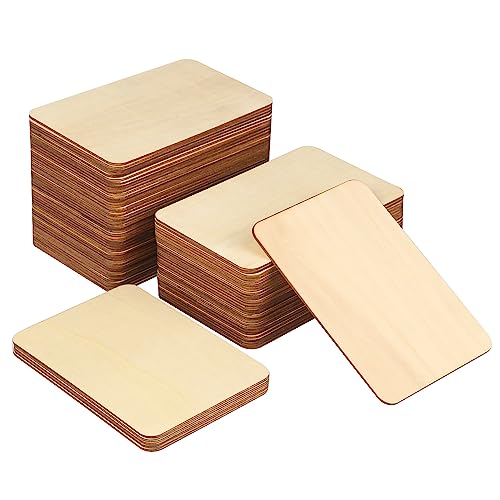 80 Stück rechteckige unlackierte Holzstücke, 10,2 x 15,2 cm, Naturholzausschnitt-Fliesen für Bastelarbeiten, Malen, Schnitzen und Heimdekoration, Untersetzer, Ornamente und Holzgravurprojekte, von 80 Stück rechteckige unlackierte Holzstücke, 10,2 x 15,2 cm, Naturholzausschnitt-Fliesen für Bastelarbeiten, Malen, Schnitzen und Heimdekoration, Untersetzer, Ornamente und Holzgravurprojekte, von von GNIEMCKIN