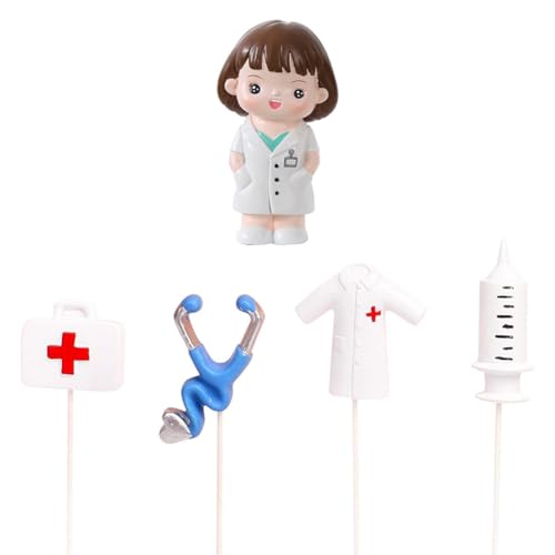GNMQWP Mini Nurse Figuren Tortendeko Krankenschwester Kuchen Deko Medical Theme Kuchen Dekoration Geburtstag Nursing Kuchendeckel Cupcake-Dekorationen für Krankenschwestern 5 Stück GNMQWP Mini Nurse Figuren Tortendeko Krankenschwester Kuchen Deko Medical Theme Kuchen Dekoration Geburtstag Nursing Kuchendeckel Cupcake-Dekorationen für Krankenschwestern 5 Stück von GNMQWP