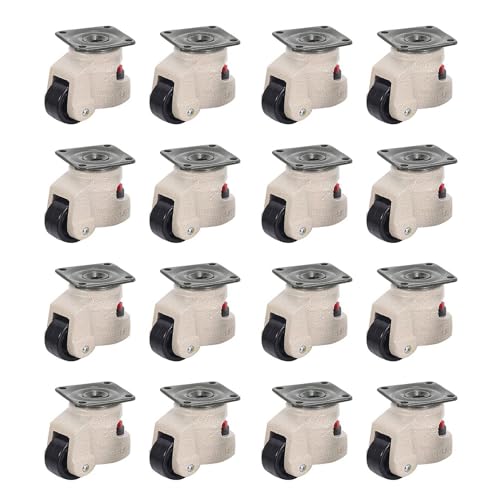 GNURBDILFO 16 StüCke Versenkbare Nivellier Rollen Industrielle Maschine Lenk Rolle Lenk Rolle für BüRo Stuhl Trolley 220 £ KapazitäT -40F von GNURBDILFO
