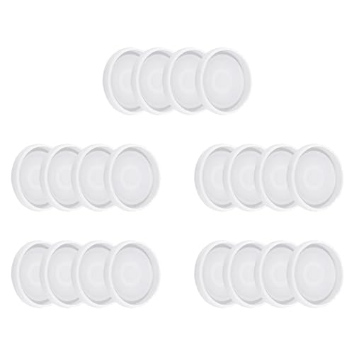 GNURBDILFO 20 Pack Runde Silikon Untersetzer Formen, Klare Epoxid Formen zum GießEn mit Harz, Beton, Zement und Polymer Clay GNURBDILFO 20 Pack Runde Silikon Untersetzer Formen, Klare Epoxid Formen zum GießEn mit Harz, Beton, Zement und Polymer Clay von GNURBDILFO
