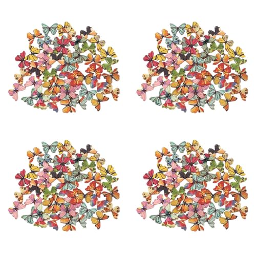 GNURBDILFO 200 Stück 2 LöCher Gemischt Schmetterling Holzknopf NäHen Scrapbooking Diy GNURBDILFO 200 Stück 2 LöCher Gemischt Schmetterling Holzknopf NäHen Scrapbooking Diy von GNURBDILFO