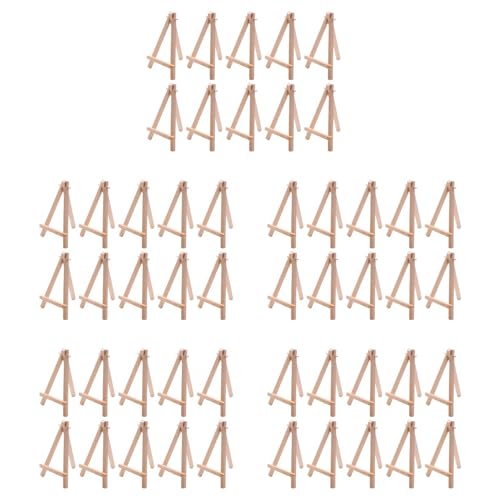 GNURBDILFO 50 Stücke Mini Künstler Staffelei-Dreieck Hochzeit Tisch Ständer Display Halter - 15X8 cm GNURBDILFO 50 Stücke Mini Künstler Staffelei-Dreieck Hochzeit Tisch Ständer Display Halter - 15X8 cm von GNURBDILFO