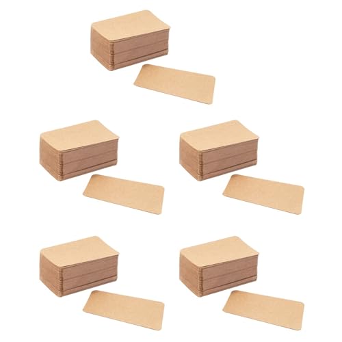 GNURBDILFO 500 Stuecke Leere Kraftpapier Visitenkarten Wort Karte Nachricht Karte DIY Geschenkkarte von GNURBDILFO