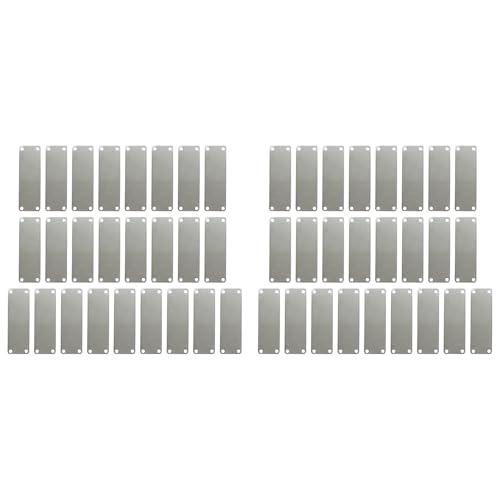 GNURBDILFO 50Er-Pack Edelstahl-Gravurrohlinge, Rechteckige Stempelrohlinge mit 4 LöChern 1 X 3 GNURBDILFO 50Er-Pack Edelstahl-Gravurrohlinge, Rechteckige Stempelrohlinge mit 4 LöChern 1 X 3 von GNURBDILFO