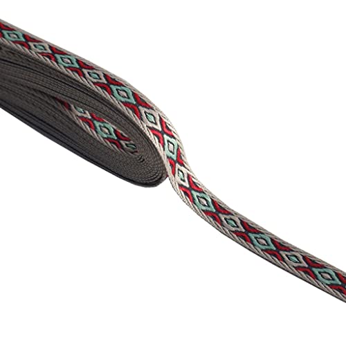 GNYVZXPLQ Huabian Flash Stick-Netzstoff, Jacquard-Band, Stickerei, geometrische Spitze, Ethnisch, 4,6 m, für Bekleidungszubehör, DIY, Nähen (40) von GNYVZXPLQ