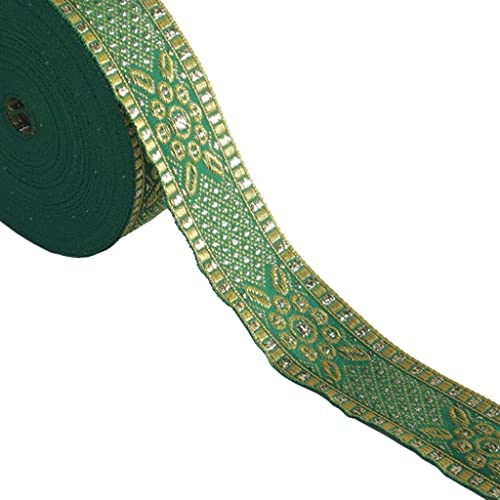 GNYVZXPLQ Huabian Flash Stick-Netzstoff, Jacquard-Band, Stickerei, geometrische Spitze, Ethnisch, 4,6 m, für Bekleidungszubehör, DIY, Nähen (47) von GNYVZXPLQ