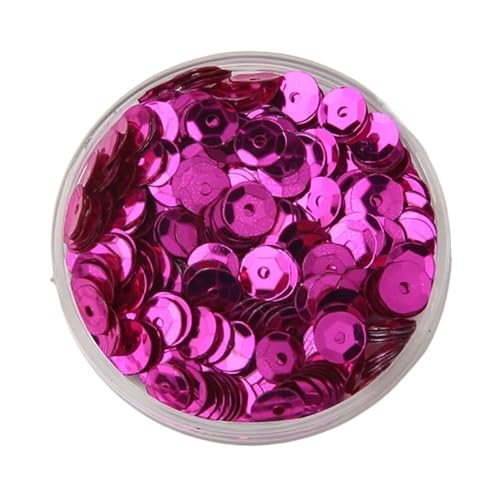 mit farbenfrohen Papierstücken, 1 Beutel 3/4/5/6/8/10 mm konkave runde lose Pailletten, DIY-Pailletten for Hochzeit, Basteln, Kleidung, Scrapbooking, Pailletten, 10/20/50 g(Rose Red,4mm*20) von GNYVZXPLQ