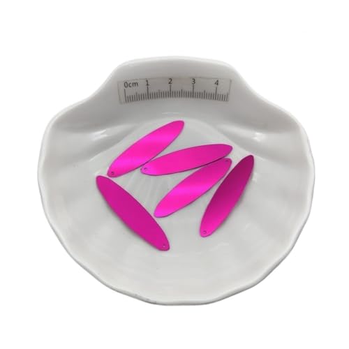 mit farbenfrohen Papierstücken, 1 Packung Pailletten for Kleidung und Schmuck, 10 × 40 mm große, rechteckige, flache, lose Pailletten, Pailletten for Nähen und for Schuhe(Fuchsia,150) von GNYVZXPLQ