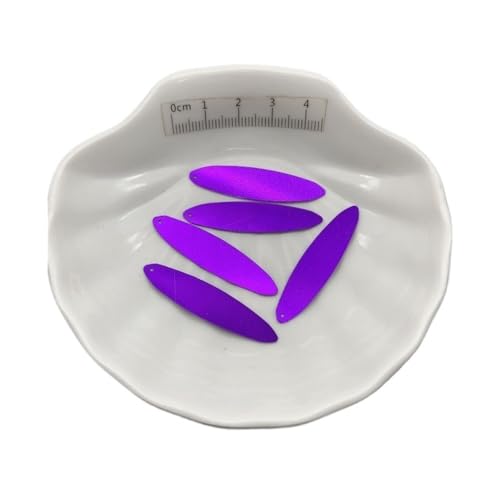 mit farbenfrohen Papierstücken, 1 Packung Pailletten for Kleidung und Schmuck, 10 × 40 mm große, rechteckige, flache, lose Pailletten, Pailletten for Nähen und for Schuhe(Purple,150) von GNYVZXPLQ