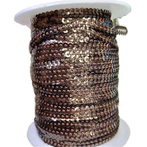 mit farbenfrohen Papierstücken, 10 Yards 3 mm Festival-Pailletten, lose Pailletten in Großpackung for Scrapbooking-Besatz, runde Stick-Pailletten(Brown) von GNYVZXPLQ