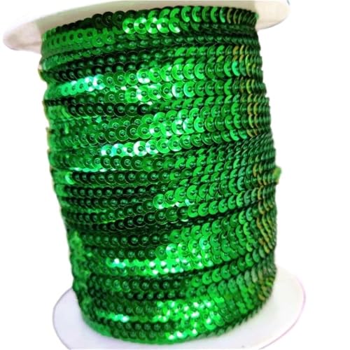 mit farbenfrohen Papierstücken, 10 Yards 3 mm Festival-Pailletten, lose Pailletten in Großpackung for Scrapbooking-Besatz, runde Stick-Pailletten(Green) von GNYVZXPLQ