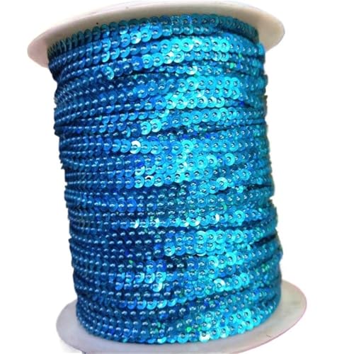 mit farbenfrohen Papierstücken, 10 Yards 3 mm Festival-Pailletten, lose Pailletten in Großpackung for Scrapbooking-Besatz, runde Stick-Pailletten(Laser Acid Blue) von GNYVZXPLQ