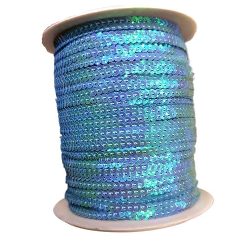 mit farbenfrohen Papierstücken, 10 Yards 3 mm Festival-Pailletten, lose Pailletten in Großpackung for Scrapbooking-Besatz, runde Stick-Pailletten(Middle Blue) von GNYVZXPLQ