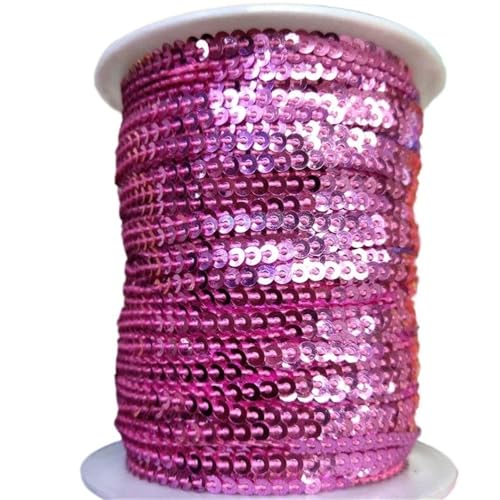 mit farbenfrohen Papierstücken, 10 Yards 3 mm Festival-Pailletten, lose Pailletten in Großpackung for Scrapbooking-Besatz, runde Stick-Pailletten(Pink) von GNYVZXPLQ