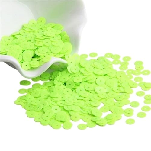 mit farbenfrohen Papierstücken, 10 g Pailletten der einfarbigen Serie, 6 mm Pailletten-Pailletten for Nähen, Hochzeitsdekoration, lose Pailletten for Basteln auf Festivals(Bright yellow) von GNYVZXPLQ