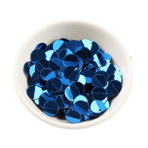 mit farbenfrohen Papierstücken, 10 g ovale lose Pailletten, 10 mm gefaltete Pailletten, Matting Dia Paillettes, Nähhandwerk for Damen, Kopfbedeckungen, Kleidungszubehör(Dark Blue) von GNYVZXPLQ