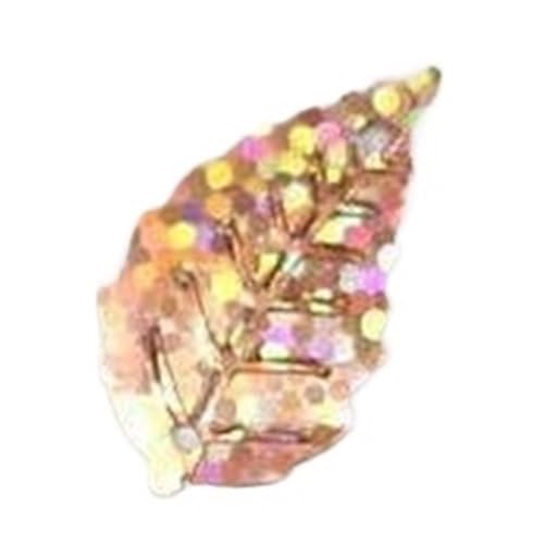 mit farbenfrohen Papierstücken, 50 g kreative Farbperlen-Pailletten, Blatt-Pailletten, 13 x 24 mm PVC-Massenpailletten for Nähen von DIY-Blättern mit 2 Löchern(Laser Champagne) von GNYVZXPLQ