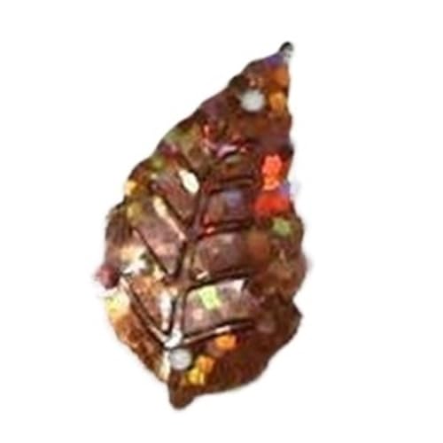 mit farbenfrohen Papierstücken, 50 g kreative Farbperlen-Pailletten, Blatt-Pailletten, 13 x 24 mm PVC-Massenpailletten for Nähen von DIY-Blättern mit 2 Löchern(Laser Coffee) von GNYVZXPLQ