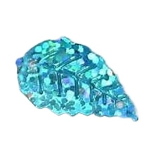 mit farbenfrohen Papierstücken, 50 g kreative Farbperlen-Pailletten, Blatt-Pailletten, 13 x 24 mm PVC-Massenpailletten for Nähen von DIY-Blättern mit 2 Löchern(Laser Light Blue) von GNYVZXPLQ