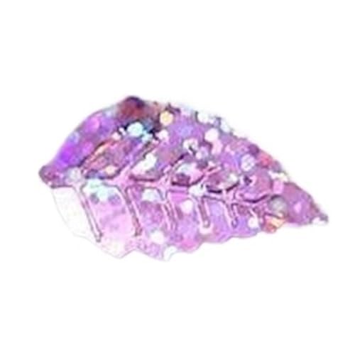 mit farbenfrohen Papierstücken, 50 g kreative Farbperlen-Pailletten, Blatt-Pailletten, 13 x 24 mm PVC-Massenpailletten for Nähen von DIY-Blättern mit 2 Löchern(Laser Pink) von GNYVZXPLQ