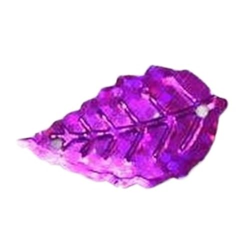 mit farbenfrohen Papierstücken, 50 g kreative Farbperlen-Pailletten, Blatt-Pailletten, 13 x 24 mm PVC-Massenpailletten for Nähen von DIY-Blättern mit 2 Löchern(Laser Rose Red) von GNYVZXPLQ