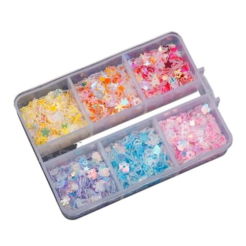 mit farbenfrohen Papierstücken, Lose PVC-Pailletten, stilvolle Pailletten, Bastelpailletten, schillernde Glitzerflocken for Hochzeitsdekoration, DIY-Zubehör(Light purple) von GNYVZXPLQ