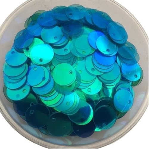 mit farbenfrohen Papierstücken, Pailletten for Nähen, 10 mm flache, runde, lose PVC-Pailletten, PVC-Laserpailletten for Damenbekleidungszubehör, 10 g(Clear Blue) von GNYVZXPLQ