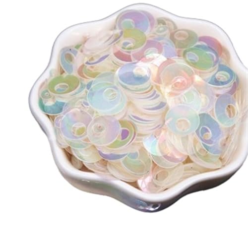 mit farbenfrohen Papierstücken, Schillernde Pailletten for Basteln, Pailletten 10 mm, 20 mm, 30 mm, flache, runde Pailletten for Basteln, größere runde Pailletten, 1 Beutel(Laser clear) von GNYVZXPLQ