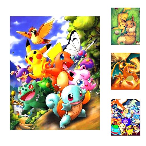 GOACRS 5D Diamond Painting Anime, diamant painting bilder kinder, Diamond Painting Bastelset für Kinder mit Anime-Bildern, Diamond painting kinder cartoon 30x40cm, DIY Haus Deko Bastelset (E) von GOACRS