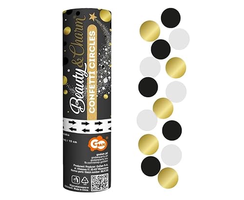 Godan Konfettikanone Gold schwarz Silber Godan Konfettikanone Gold schwarz Silber von Godan