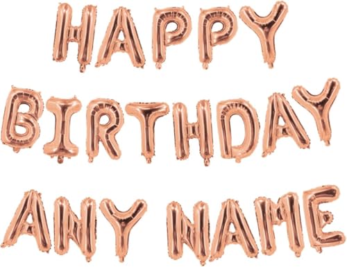 Folienballon mit Aufschrift "Happy Birthday", 40,6 cm, personalisierbar, mit 10 m langem Band von GODFATHER LTD PARTY EVERY DAY